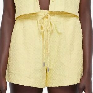 SIMKHAI — YELLOW TERRY-CLOTH SHORTS